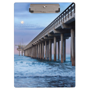 Porte-bloc Pleine lune sur la jetée, Californie