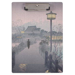Porte-bloc Pluie du crépuscule sur le chemin de Shinobazu au