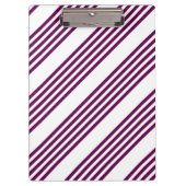 Porte-bloc Plum et blanc cinq bandes motif (Devant)