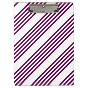 Porte-bloc Plum et blanc cinq bandes motif