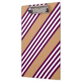 Porte-bloc Plum et blanc cinq bandes motif avec bronzage (Gauche)