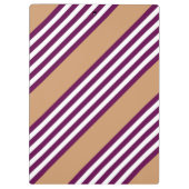 Porte-bloc Plum et blanc cinq bandes motif avec bronzage (Dos)