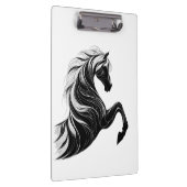 Porte-bloc Pochette avec conception Cheval Noir et Blanc (Swatch)