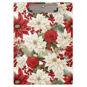 Porte-bloc Poinsettia de Noël – Conception florale des Fêtes