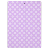 Porte-bloc Point Polka de lavande pâle personnalisé (Dos)