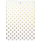 Porte-bloc Point Polka Or Blanc (Dos)