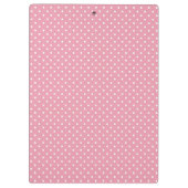 Porte-bloc Point Polka rose personnalisé (Dos)