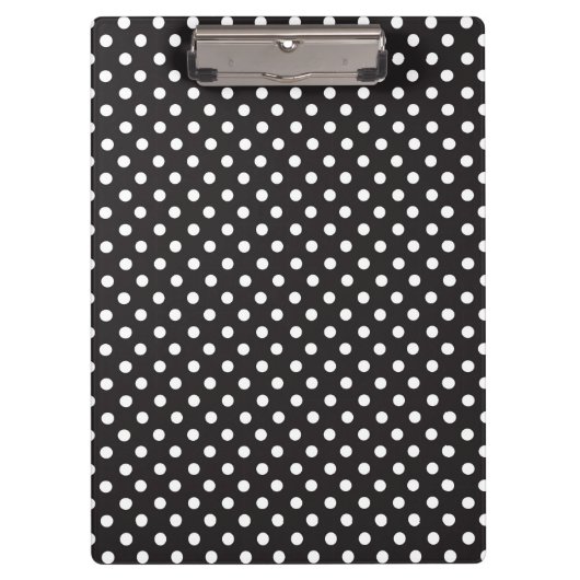 Porte-bloc Points Blancs Noirs Cercles Simples Monochromes (Devant)