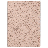 Porte-bloc Points Brown Beige & Boho Terracotta Monogramme (Dos)