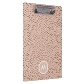Porte-bloc Points Brown Beige & Boho Terracotta Monogramme (Swatch)