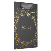 Porte-bloc Points Confetti Ombre Or Gris Noir Personnalisés (Swatch)