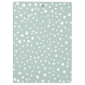 Porte-bloc Points Dalmatiens verts, Spots, Votre Nom (Dos)