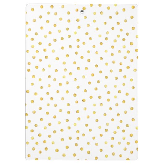 Porte-bloc Points élégants de confettis de feuille d'or (Dos)