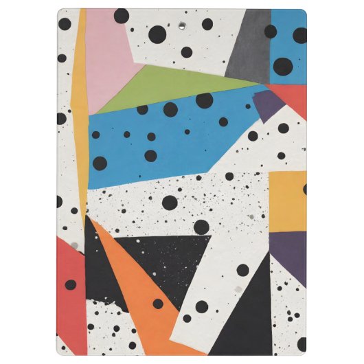 Porte-bloc Points noirs en papier collage (Dos)