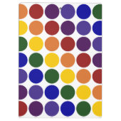 Porte-bloc Pois arc-en-ciel en blanc (Dos)