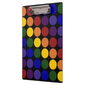 Porte-bloc Pois arc-en-ciel en noir (Gauche)