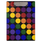 Porte-bloc Pois arc-en-ciel en noir (Devant)