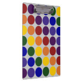 Porte-bloc Pois arc-en-ciel sur gris (Swatch)