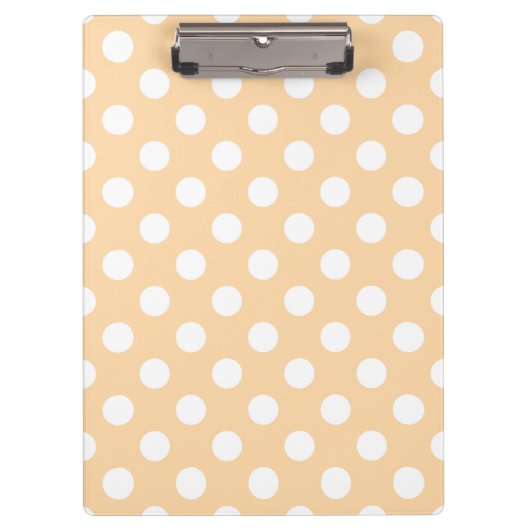 Porte-bloc Pois blancs sur beige (Devant)