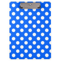 Pois blancs sur bleu royal