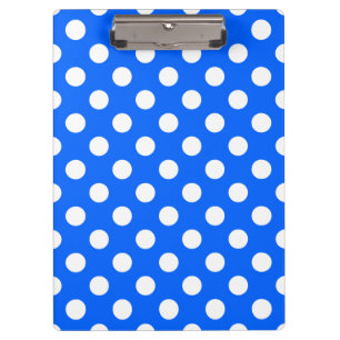 Porte-bloc Pois blancs sur bleu royal