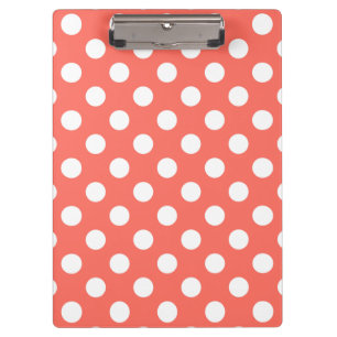 Porte-bloc Pois blancs sur corail vivant