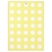 Porte-bloc Pois blancs sur jaune citron (Dos)
