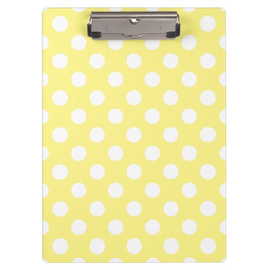 Porte-bloc Pois blancs sur jaune citron (Devant)