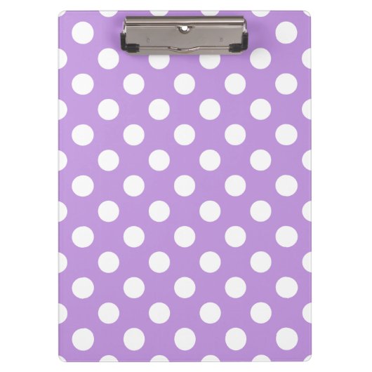 Porte-bloc Pois blancs sur lilas (Devant)