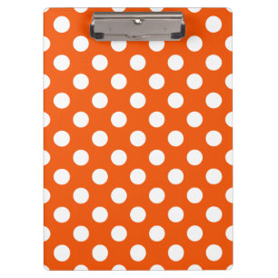 Porte-bloc Pois blancs sur orange
