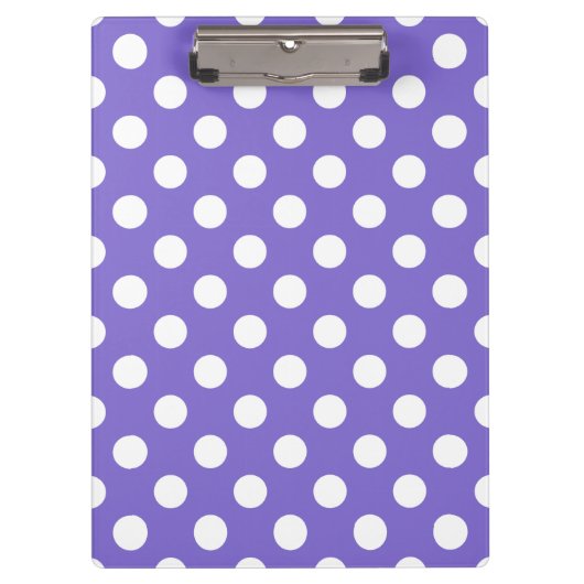 Porte-bloc Pois blancs sur perwinkle (Devant)