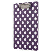 Porte-bloc Pois blancs sur prune violette (Gauche)