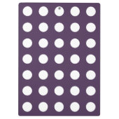 Porte-bloc Pois blancs sur prune violette (Dos)