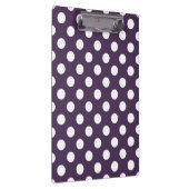 Porte-bloc Pois blancs sur prune violette (Swatch)