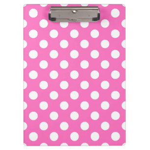 Porte-bloc Pois blancs sur rose