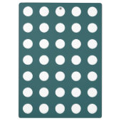 Porte-bloc Pois blancs sur turquoise (Dos)