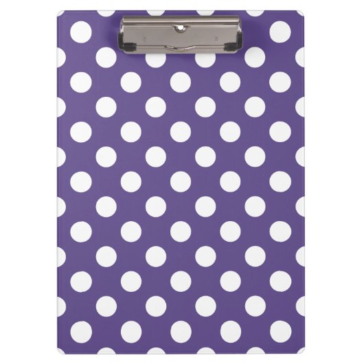 Porte-bloc Pois blancs sur ultra violet (Devant)