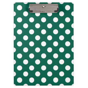 Porte-bloc Pois blancs sur vert sauge