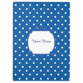 Porte-bloc Pois bleus et blancs (Dos)