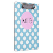 Porte-bloc Pois Bleus, Motif Pointe Polka, Monogramme (Swatch)