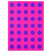 Porte-bloc Pois bleus sur fuchsia (Dos)
