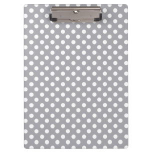 Porte-bloc Pois de blanc gris