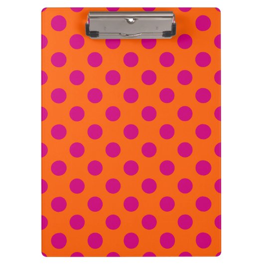 Porte-bloc Pois Fuchsia orange (Devant)