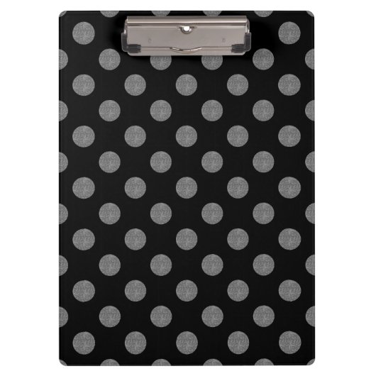 Porte-bloc Pois gris et noir (Devant)