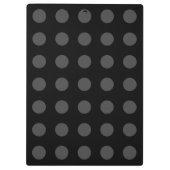 Porte-bloc Pois gris sur noir (Dos)