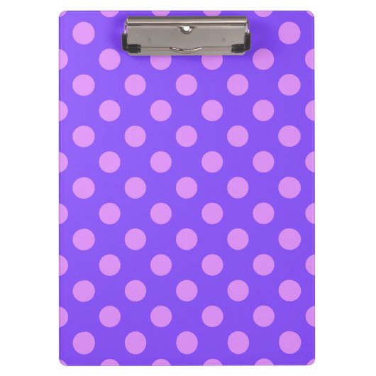 Porte-bloc Pois Lilac sur periwinkle (Devant)