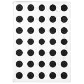 Porte-bloc Pois noirs en blanc (Dos)