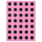 Porte-bloc Pois noirs en rose (Dos)