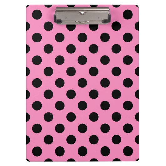Porte-bloc Pois noirs en rose (Devant)
