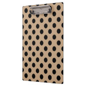 Porte-bloc Pois noirs sur beige (Gauche)